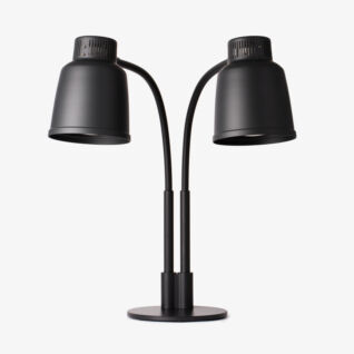Double Tabletop Heat Lamp Focus LPF Black