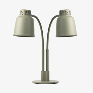 Double Tabletop Heat Lamp Focus LPF Cement Grey